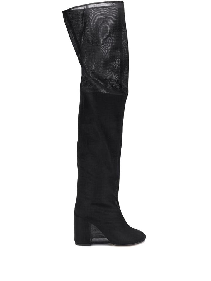Mm6 Maison Margiela Thigh-high Boots - Black