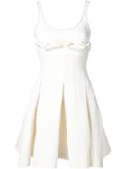 David Koma Pleated Skirt Dress, Women's, Size: 10, White, Acetate/lyocell/viscose
