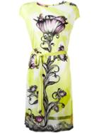 Versace Collection Floral Print Dress, Women's, Size: 44, Yellow/orange, Viscose