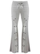 Andrea Bogosian Flared Trousers, Women's, Size: Pp, Grey, Cotton/polyester