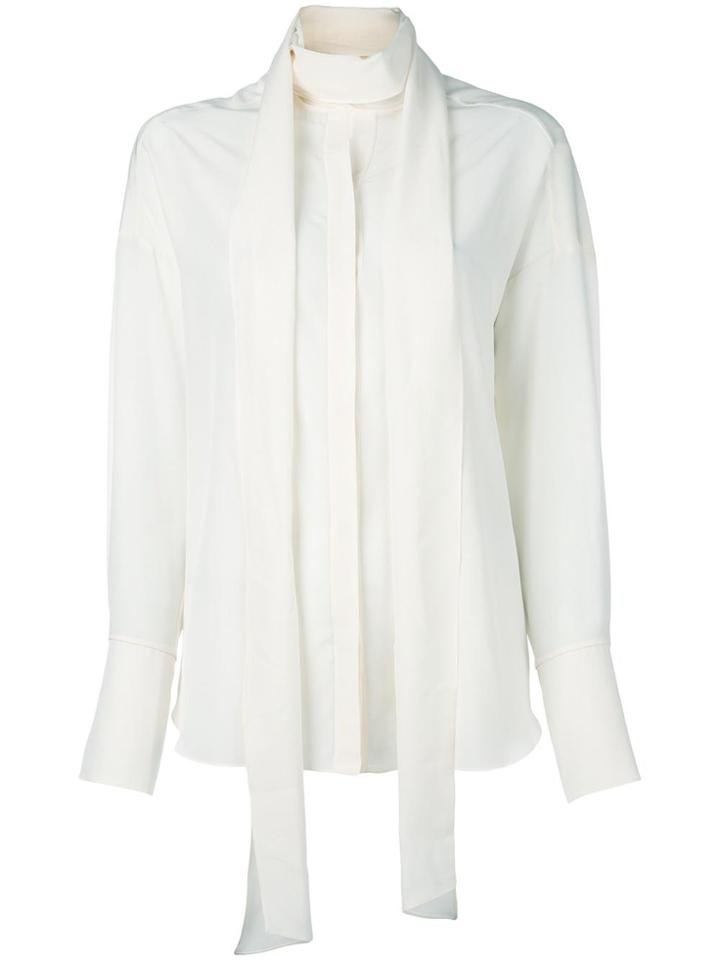 Chloé Neck Tie Blouse - White