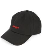 Off Duty Embroidered Logo Cap - Black