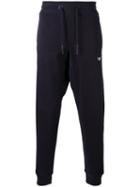 Armani Jeans Logo Drawstring Track Pants, Men's, Size: Small, Blue, Cotton/spandex/elastane
