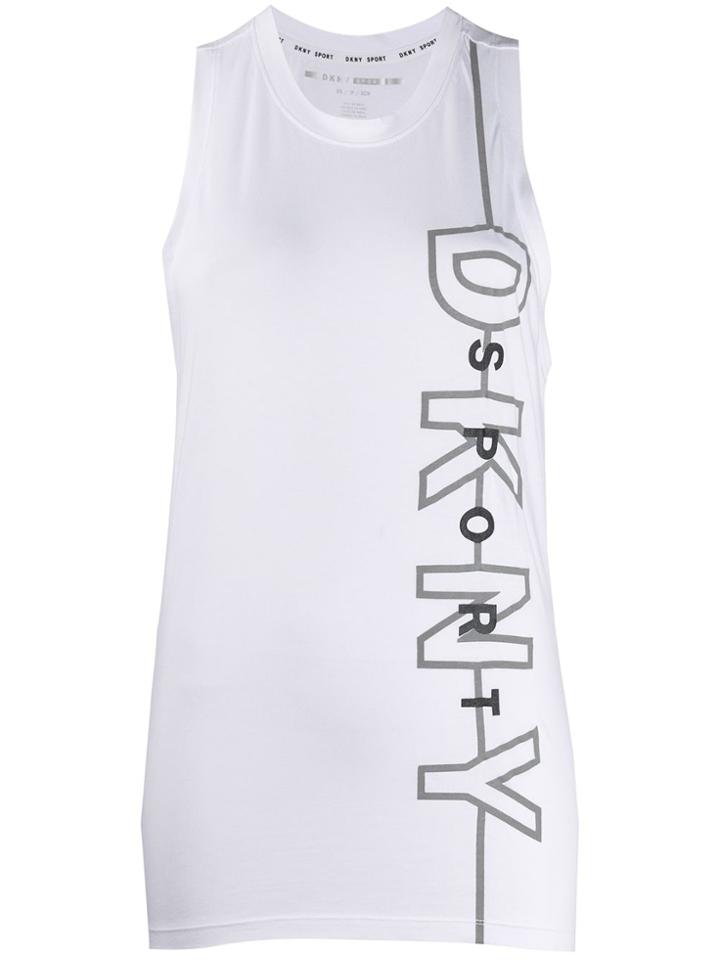 Dkny Logo-print Sleeveless Top - White