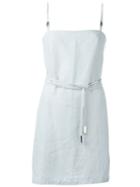 Jean Louis Scherrer Vintage Belted Mini Dress, Women's, Size: 38, Blue