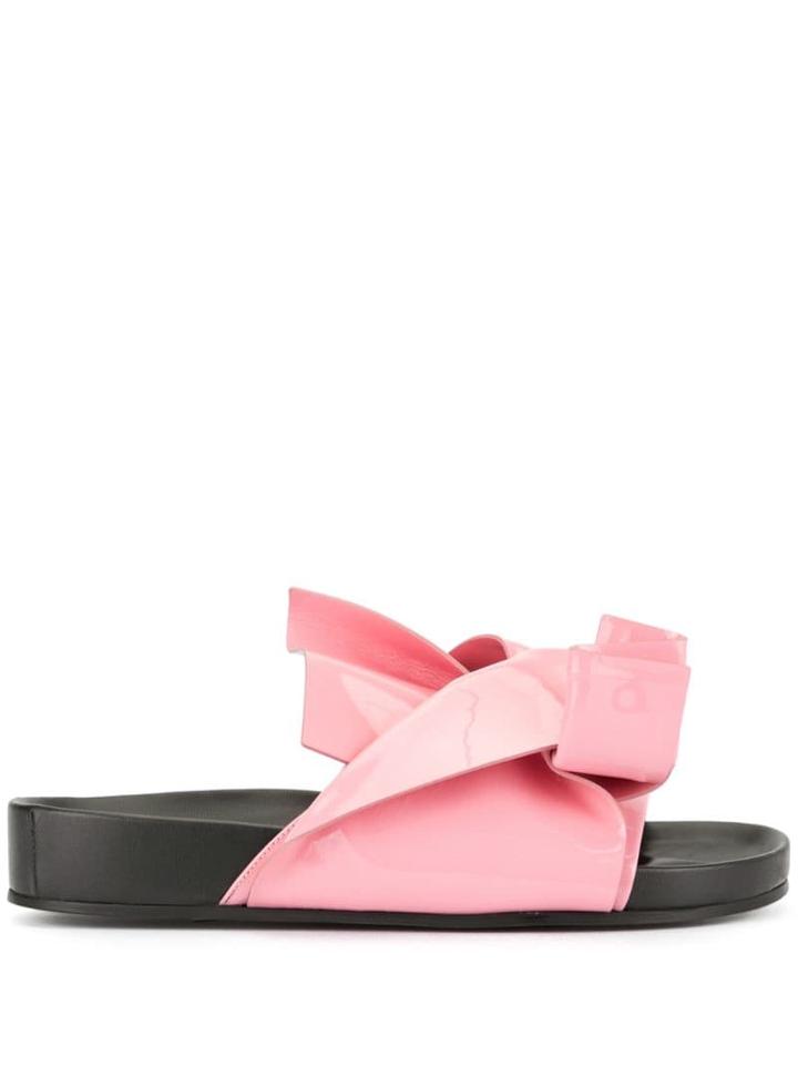Nº21 Bow Open-toe Sandals - Black