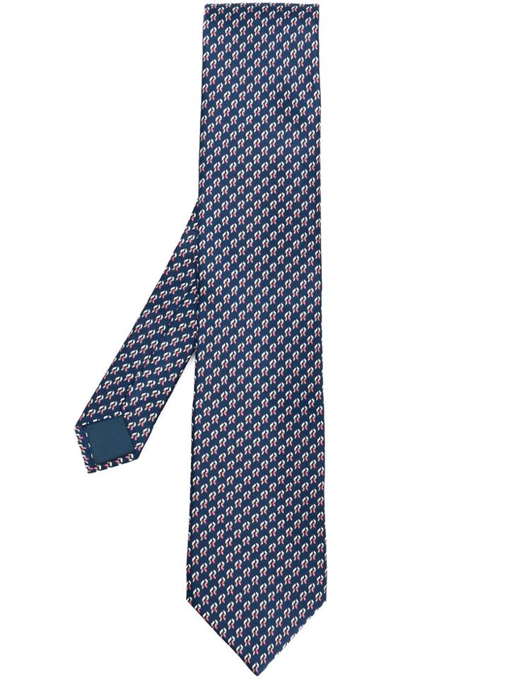 Lanvin Patterned Tie - Blue