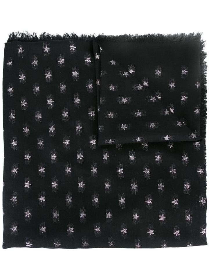 Valentino Star Embroidered Scarf