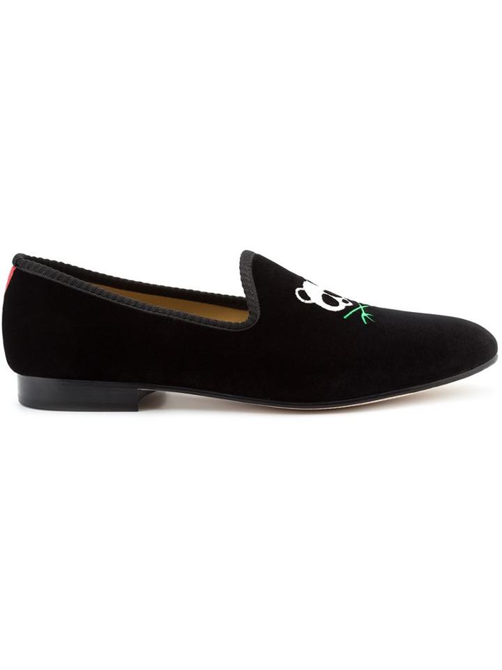 Del Toro Shoes Del Toro X Rob Pruitt Embroidered Panda Slippers