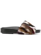 Gianna Meliani Patched Pool Sliders - Multicolour