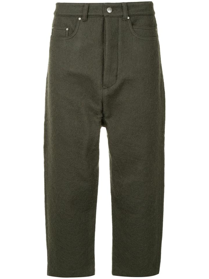 Rick Owens Collapse Cropped Jeans - Grey