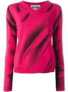 Moschino Trompe-l'ail Jumper, Women's, Size: Large, Pink/purple, Virgin Wool