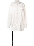 Unravel Project Distressed Denim Jacket - White