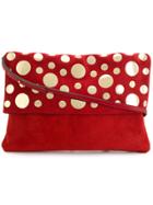 L'autre Chose Disc Embellished Crossbody Clutch - Red