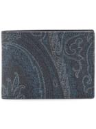 Etro Leather Graphic Wallet - Blue