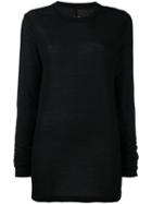 Rick Owens Drkshdw - Sheer Knitted Top - Women - Viscose - L, Black, Viscose