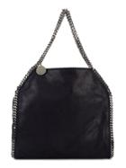 Stella Mccartney - Medium Falabella Fold-over Tote - Women - Polyester/metal - One Size, Black, Polyester/metal