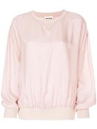 Semicouture Loose Fit Sweatshirt - Pink & Purple