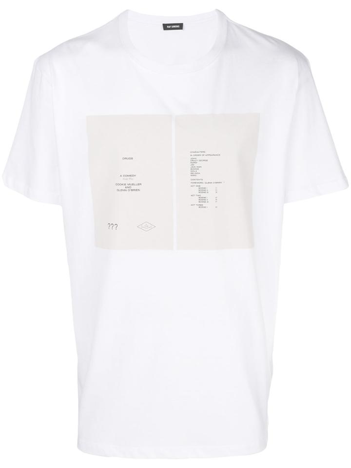 Raf Simons Chest Print T-shirt - White