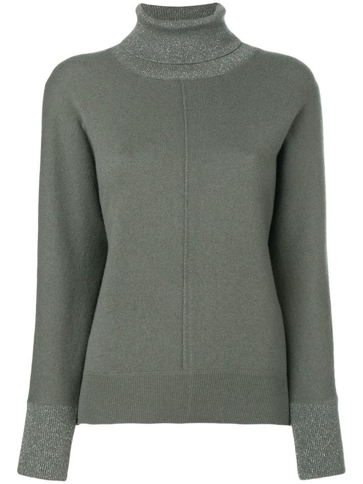 Peserico Knitted Roll Neck Sweater - Grey