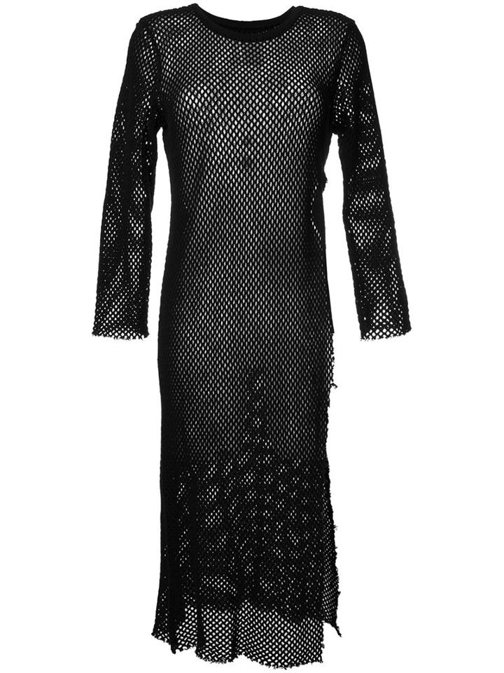 Miharayasuhiro Mesh Jersey Pullover, Women's, Size: 38, Black, Cotton
