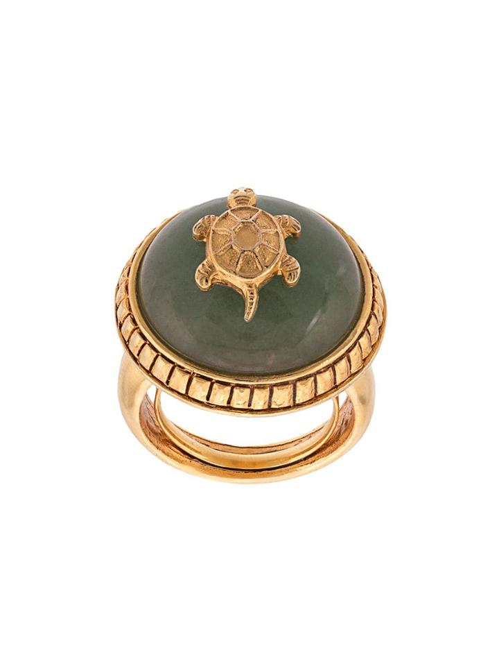 Oscar De La Renta Stone Embellished Ring - Green