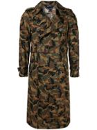 Comme Des Garçons Pre-owned Double Breasted Camouflage Trenchcoat -