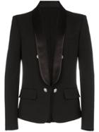 Balmain Tailored Button Embellished Blazer Jacket - Black