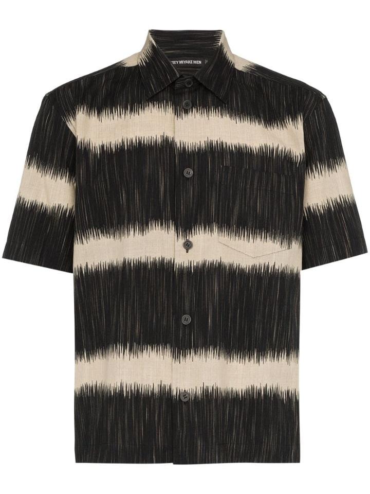 Issey Miyake Tie-dye Stripe Shirt - Black