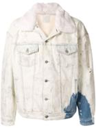 Alchemist Faux-fur Trim Denim Jacket - Blue