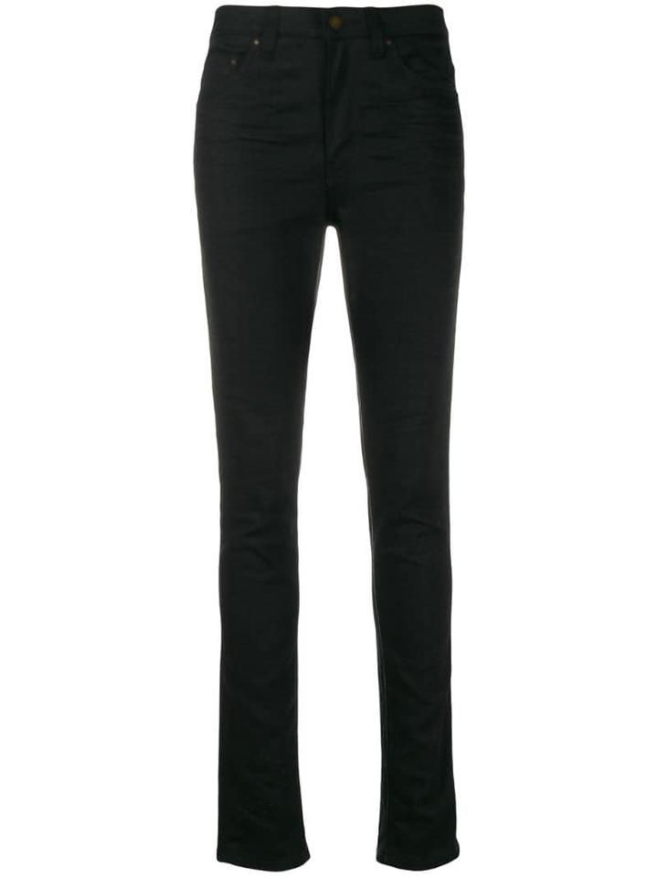 Saint Laurent Mid-rise Skinny Denim Jeans - Black