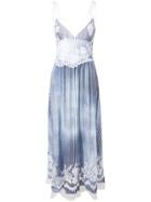 Ermanno Scervino Striped Maxi Dress - Blue