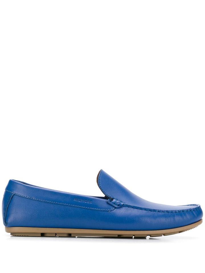 Tommy Hilfiger Logo Embossed Loafers - Blue