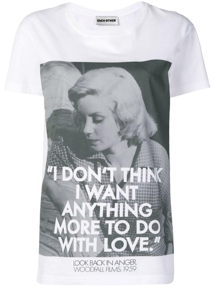 Each X Other Woodfall Films X Robert Montgomery Love T-shirt - White