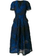 Talbot Runhof Floral Embellished Dress - Blue