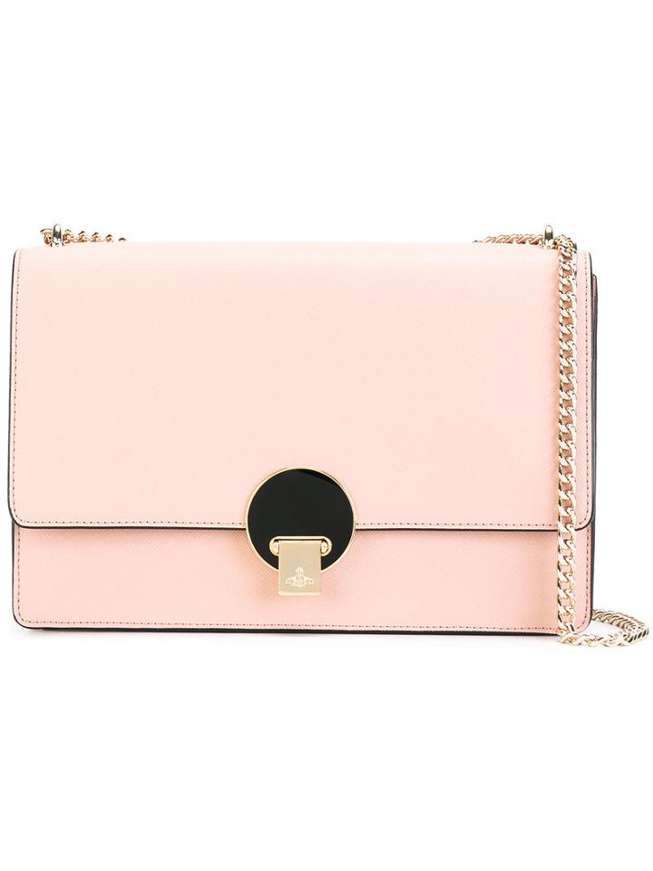 Vivienne Westwood Flap Crossbody Bag, Women's, Pink/purple, Calf Leather