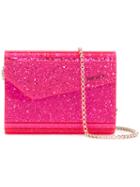 Jimmy Choo - 'candy' Glittered Shoulder Bag - Women - Goat Skin/pvc - One Size, Pink/purple, Goat Skin/pvc