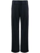 Vince Belted Wide-leg Trousers - Blue