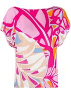 Emilio Pucci Shortsleeved Printed Blouse - Pink