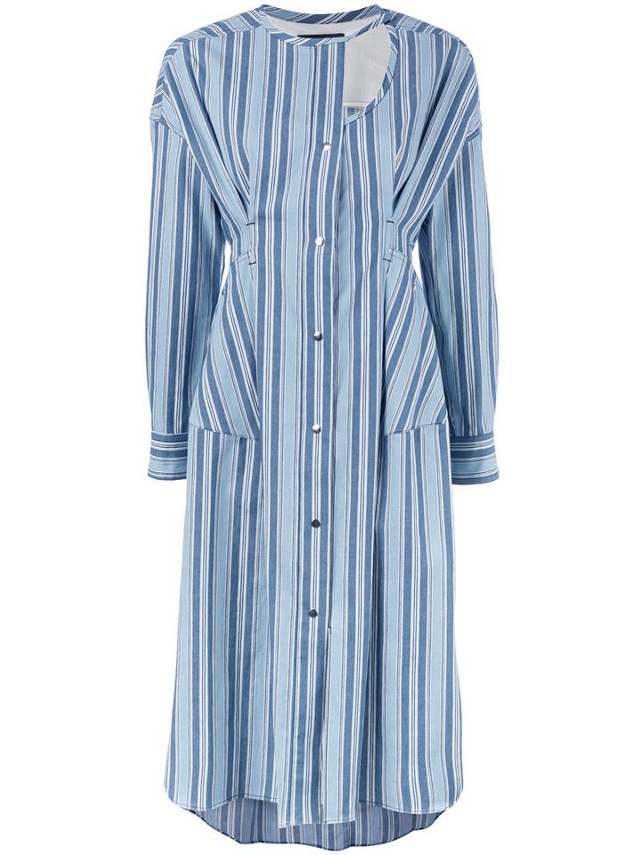 Isabel Marant - Selby Deconstructed Shirt Dress - Women - Cotton - 40, Blue, Cotton