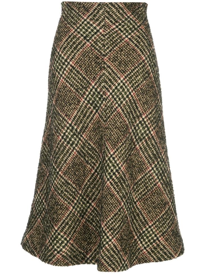 Muller Of Yoshiokubo Check Flared Skirt - Multicolour