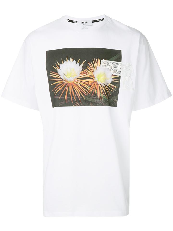 Msgm Photographic Print T-shirt - White