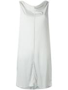 Rick Owens Lilies - Draped Neck Shift Dress - Women - Cotton/polyamide/viscose - 38, Grey, Cotton/polyamide/viscose