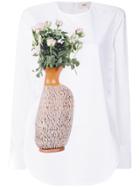 Ports 1961 Flower And Vase Print Blouse - White