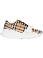 Burberry Vintage Check Cotton Sneakers - Brown