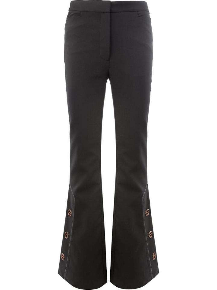 Ellery Flared Button Trousers - Black