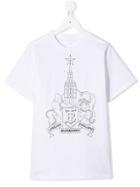 Burberry Kids Teen England Print T-shirt - White