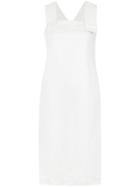 Mara Mac Midi Straight Dress - White