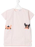 Tiny Cottons Dog Print T-shirt, Girl's, Size: 8 Yrs, Pink/purple
