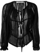 Etro Sheer Cardigan, Women's, Size: 42, Black, Cotton